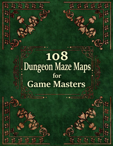 108 Dungeon Maze Maps for Game Masters Unique and Customizable GM Aid for Fantasy TTRPG's by Tabletop RPG Resources