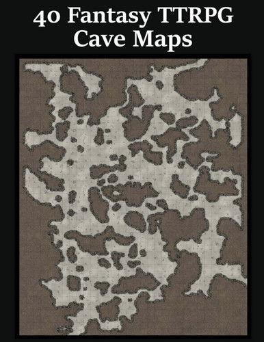 40 Fantasy TTRPG Cave Maps DM Battle Terrain Supplement for Role-Playing Games by Tabletop RPG Resources