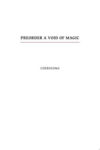 A Void of Magic A Kennedy Rain Urban Fantasy by Sandy Williams