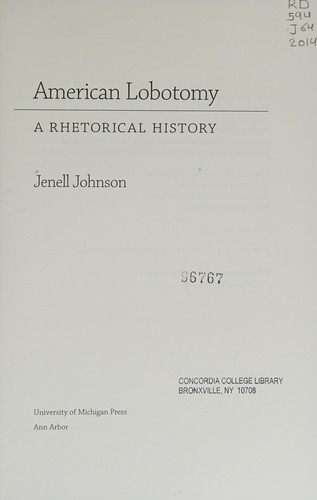 American lobotomy by Jenell M. Johnson