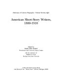 American Short-story Writers, 1880-1910 by Bobby Ellen Kimbel