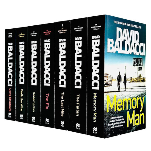An Amos Decker Thriller Series 7 Books Collection Set By David Baldacci(Long Shadows, Walk the Wire, Redemption, The Fix, The Last Mile, The Fallen & Memory Man) by David Baldacci