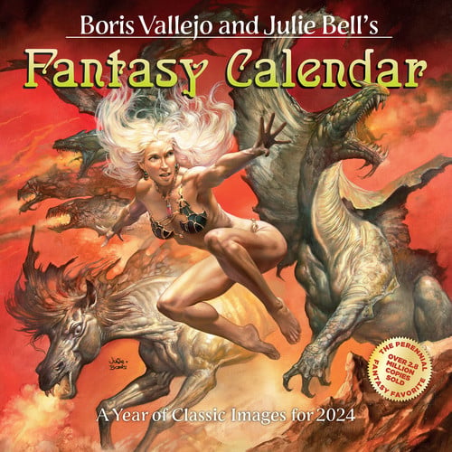 Boris Vallejo & Julie Bell's Fantasy Wall Calendar 2024: A Year of Classic Images for 2024 by Workman Calendars
