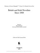 British and Irish Novelists Since 1960 by Merritt Moseley