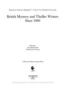 British Mystery and Thriller Writers Since 1960 by Gina Macdonald