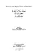 British Novelists Since 1960 by Merritt Moseley