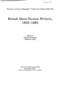 British Short-fiction Writers, 1800-1880 by John R. Greenfield