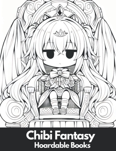 Chibi Fantasy: 40 unique pieces of art to color for all ages and skill levels by Books, Hoardable