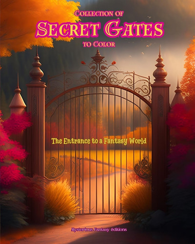Collection of Secret Gates to Color - The Entrance to a Fantasy World A Sensational Book to Enhance Creativity and Relaxation by Mysterious Fantasy Editions