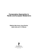 Comparative Approaches to Nordic and European Modernisms by Mats Jansson