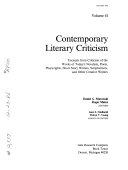 Contemporary Literary Criticism by Daniel G. Marowski