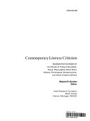 Contemporary literary criticism by Sharon R. Gunton