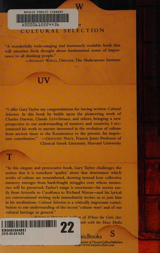 Cultural selection by Gary Taylor