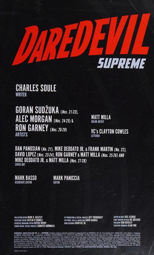 Daredevil - back in black - Supreme by Charles Soule