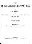 Encyclopaedia Britannica: Edwardes-Evangelical Association by Hugh Chisholm