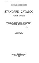 Fiction Catalog by H.W. Wilson Company