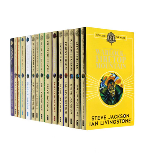 Fighting Fantasy 15 Books Collection Set by Ian Livingstone & Steve Jackson (The Warlock of Firetop Mountain, The Port of Peril, The Gates of Death & More!) by Ian Livingstone
