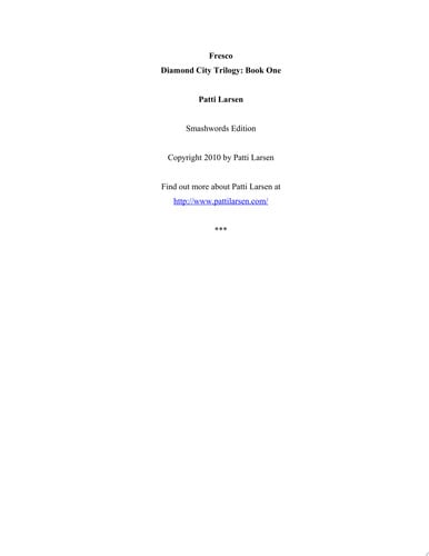 Fresco A FREE new adult urban fantasy by Patti Larsen