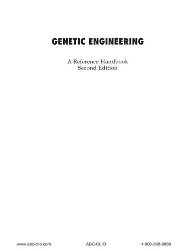 Genetic Engineering (Contemporary World Issues) by Harry LeVine