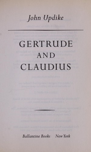 Gertrude and Claudius by John Updike