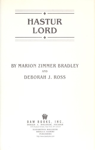 Hastur Lord by Marion Zimmer Bradley