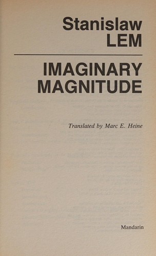 Imaginary magnitude by Stanisław Lem