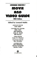 Leonard Maltin's Movie and Video Guide 1993 by Leonard Maltin