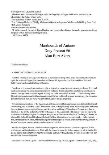 Manhounds of Antares by Alan Burt Akers