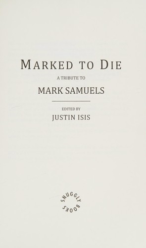 MARKED TO DIE by Bernard Knight