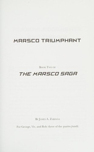 Marsco Triumphant by James A. Zarzana