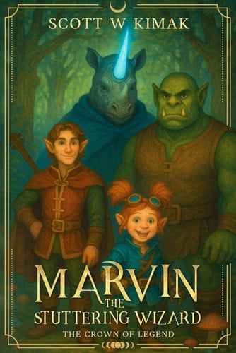 Marvin the Stuttering Wizard - A Funny Coming of Age Sword and Sorcery Fantasy Adventure for Kids: The Crown of Legend by SCOTT W. KIMAK