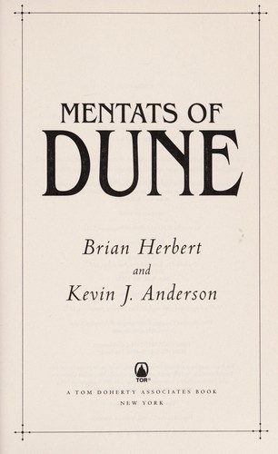 Mentats of Dune by Brian Herbert