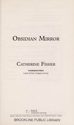 Obsidian mirror by Catherine Fisher