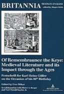 Of Remembraunce the Keye by Uwe Böker