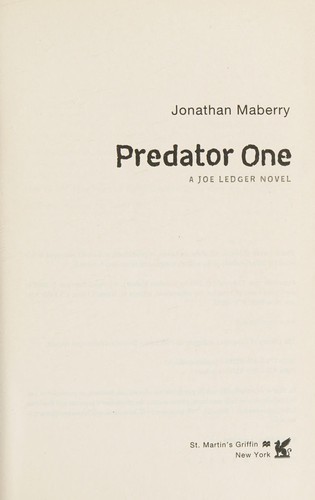 Predator one by Jonathan Maberry
