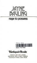 Rage to Possess by Jayne Bauling