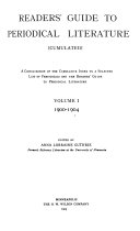 Readers' Guide to Periodical Literature by Anna Lorraine Guthrie