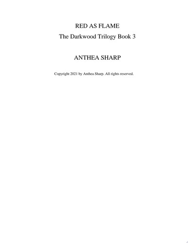 Red as Flame A YA Romantic Fantasy by Anthea Sharp