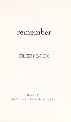Remember by Eileen Cook
