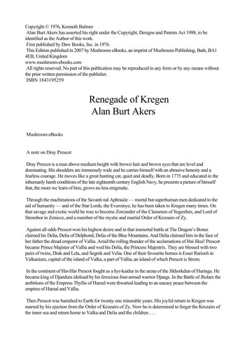 Renegade of Kregen (Dray Prescot #13) by Alan Burt Akers