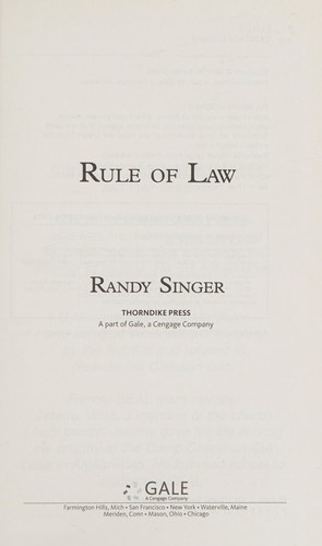 Rule of law by Randy Singer