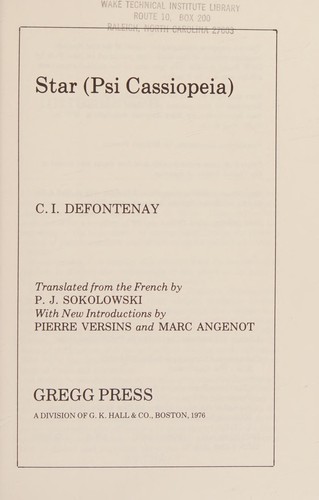Star by Charlemagne Ischir Defontenay