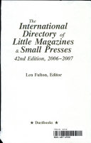 The International Directory of Little Magazines and Small Presses by Len Fulton