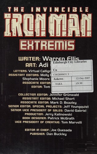 The Invincible Iron Man :--Extremis by Warren Ellis