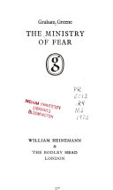 The Ministry of Fear by Graham Greene