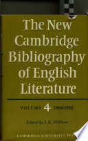 The New Cambridge Bibliography of English Literature: Volume 4, 1900-1950 by George Watson