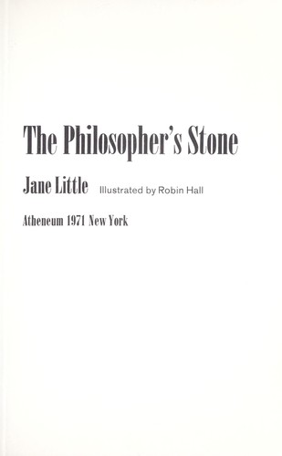 The philosopher's stone by Jane Little