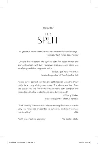 The Split A Novel by Kit Frick