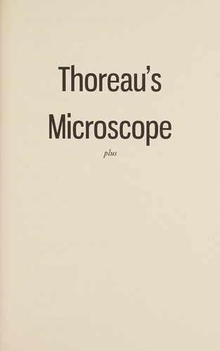 Thoreau's microscope by Michael Blumlein