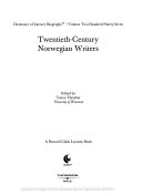 Twentieth-century Norwegian Writers by Tanya Thresher